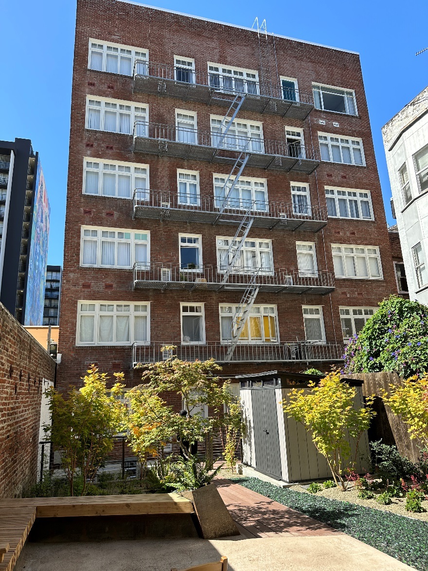 Rear of building and yard